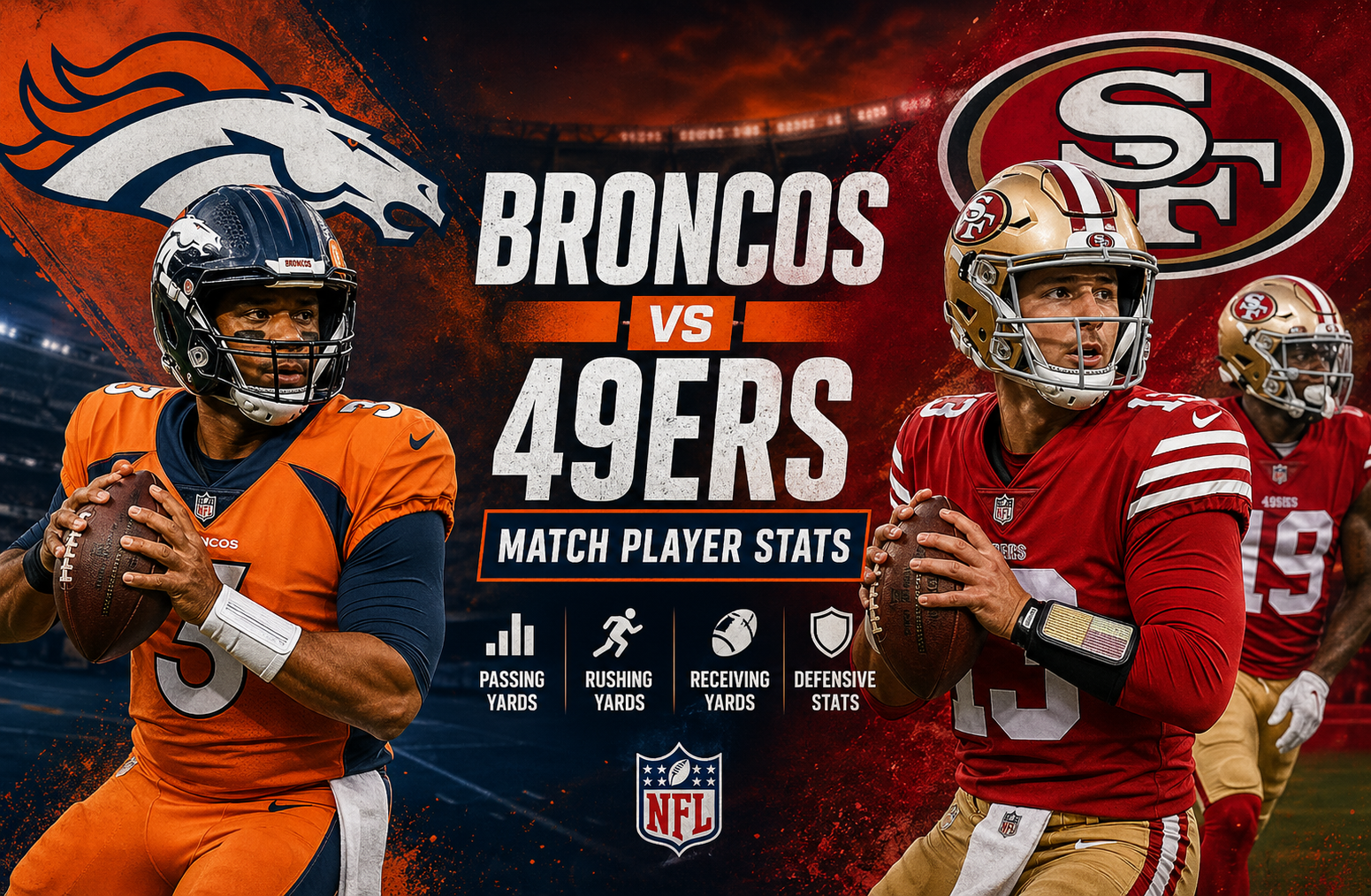 Denver Broncos vs San Francisco 49ers Match Player Stats