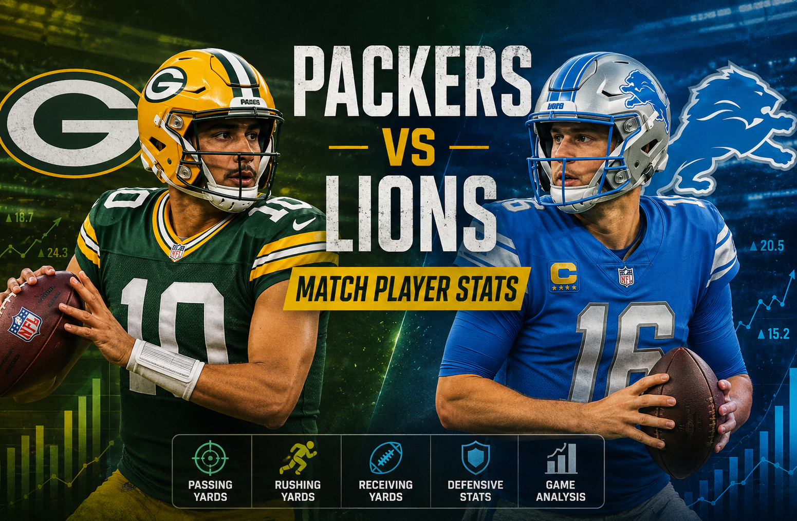 Green Bay Packers vs Detroit Lions Match Player Stats