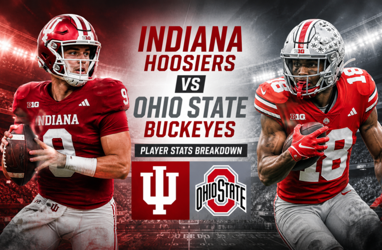 Indiana Hoosiers Football vs Ohio State Buckeyes Football Match Player Stats