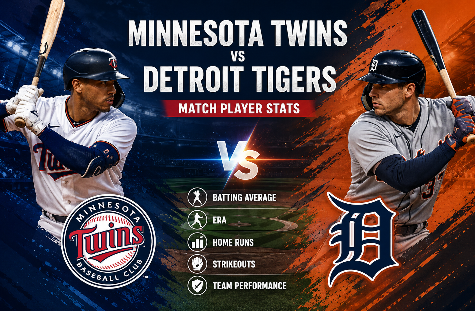 Minnesota Twins vs Detroit Tigers Match Player Stats