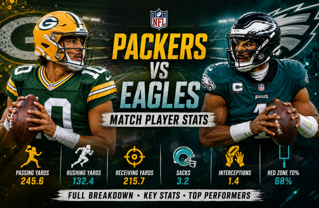 Green Bay Packers vs Philadelphia Eagles Match Player Stats