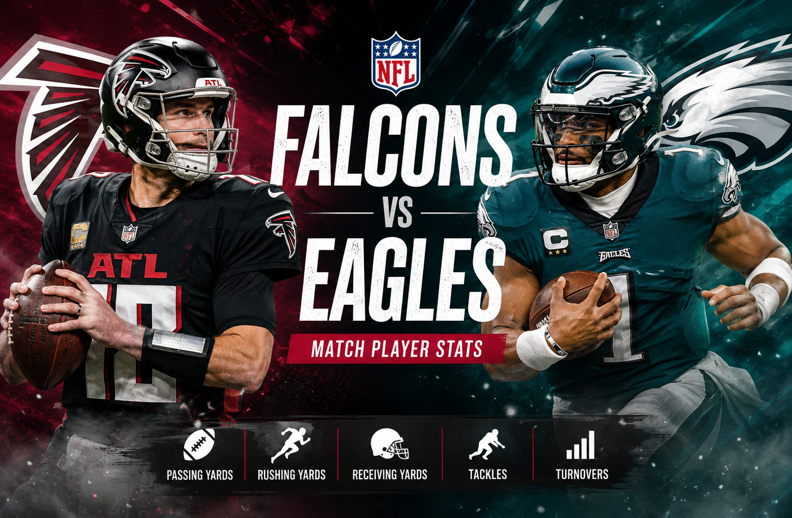 Atlanta Falcons vs Philadelphia Eagles Match Player Stats