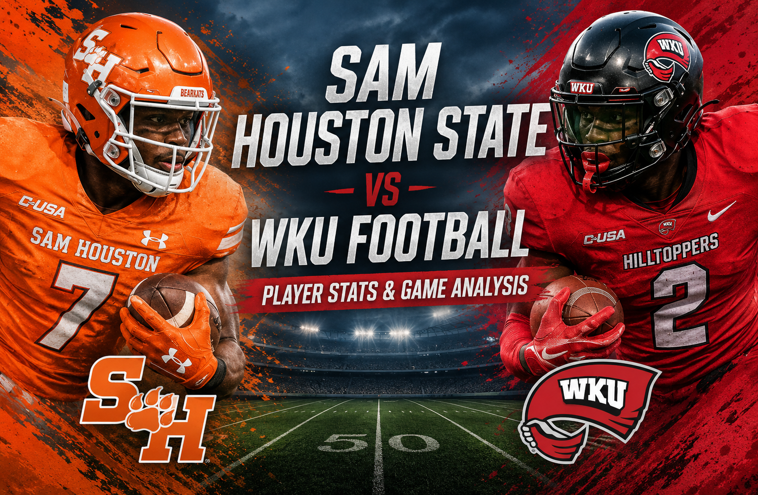 Sam Houston State Football vs Wku Football Match Player Stats